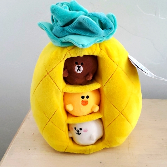 Line friends pineapple plush bear brown - Picture 1 of 5
